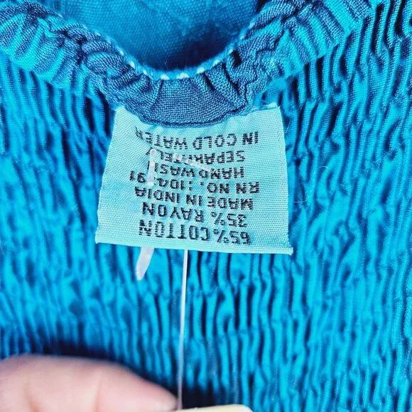 Vintage Advance Apparels Tie Dye Sear Sucker Sleeveless Assymetrical Dress, NWT - Picture 8 of 9